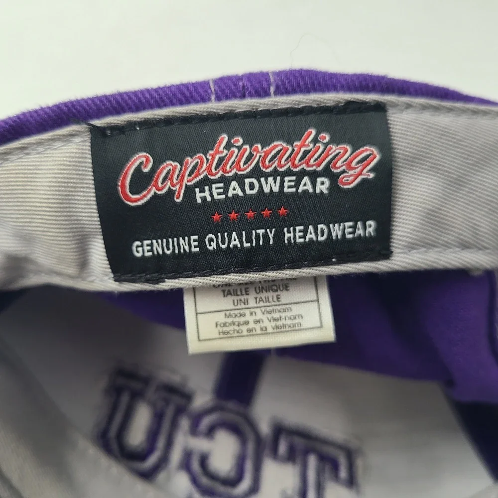 TCU Horned Frogs Hat Adjustable Captivating Headwear Gray Purple NCAA University